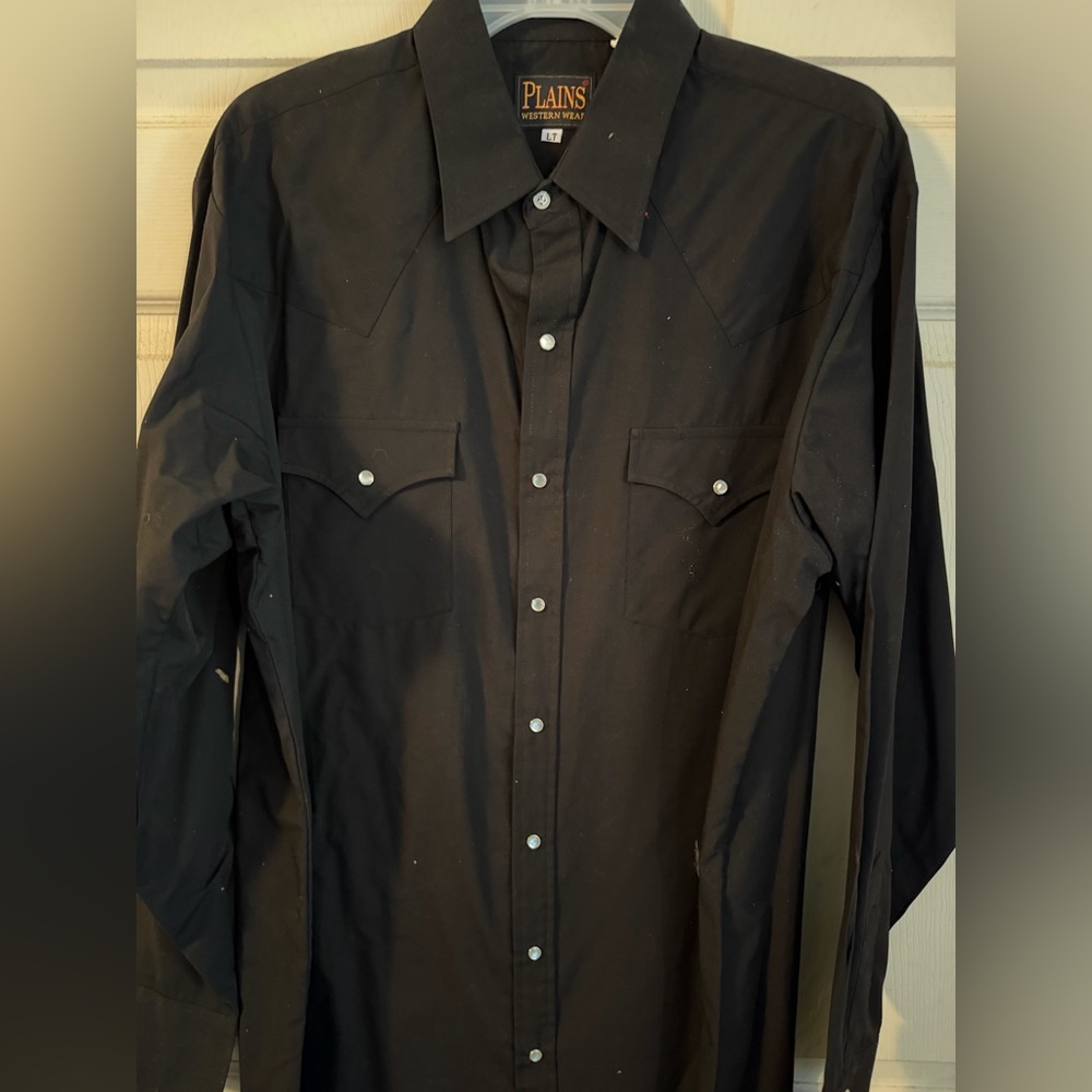 Men’s Black Western Shirt